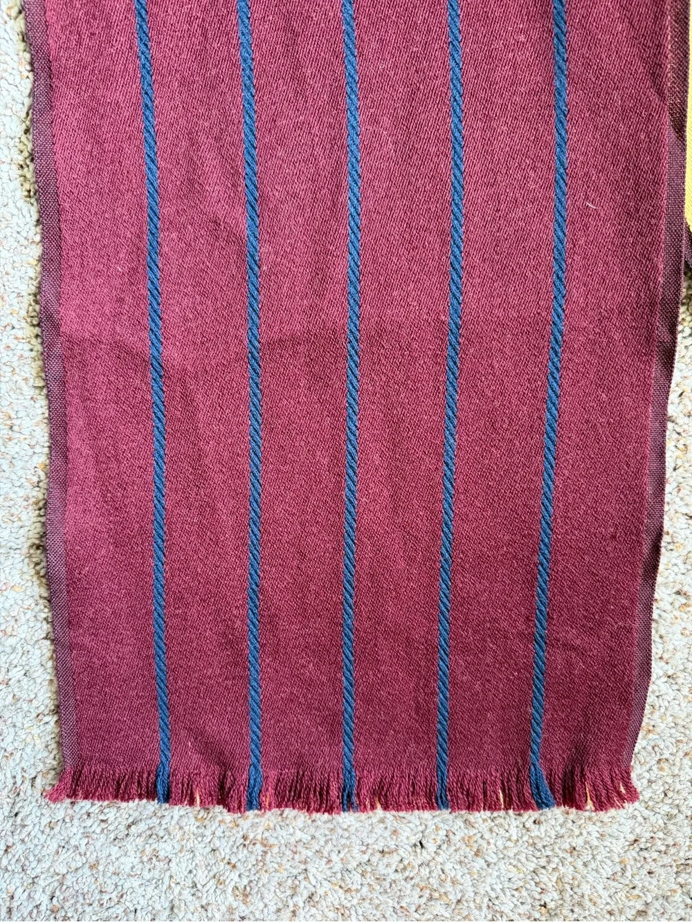 Robert Graham Reversible Maroon and Yellow Striped Scarf